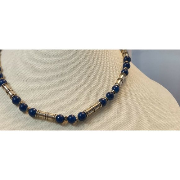 New 17" Choker Necklace Silvertone and color beads choose your color - Picture 7 of 10